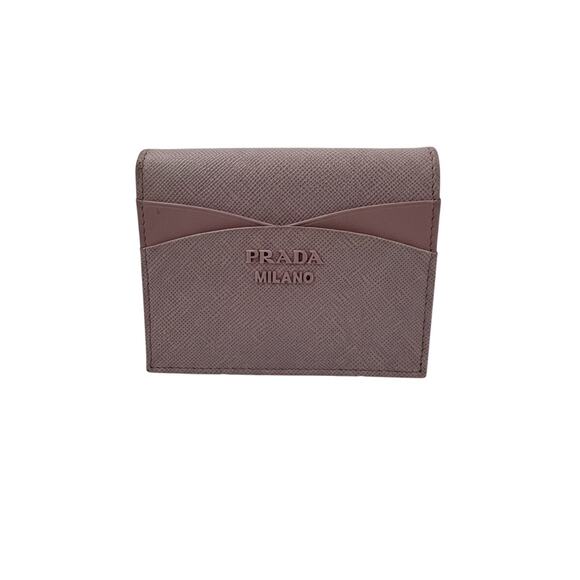 PRCW101: Prada tri-fold wallet in a light pink or alabaster color - Picture 1 of 5